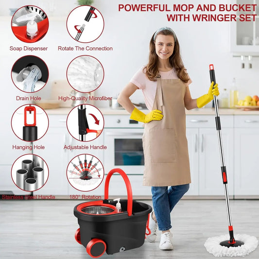 360° Spin Mop Bucket Set